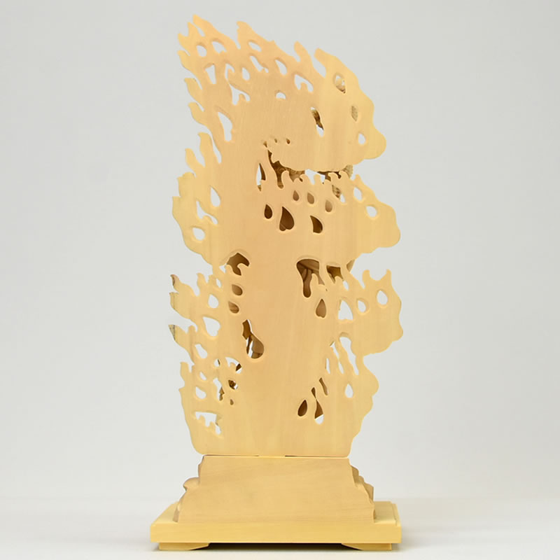 楽天市場】木彫り仏像 柘植眼入【倶利伽羅不動明王】 立4.5寸 総高24.5