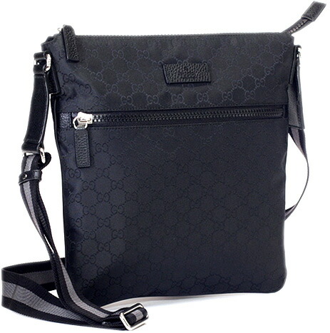 楽天市場】GUCCI グッチ ショルダーバッグブラック GGナイロン斜め掛け