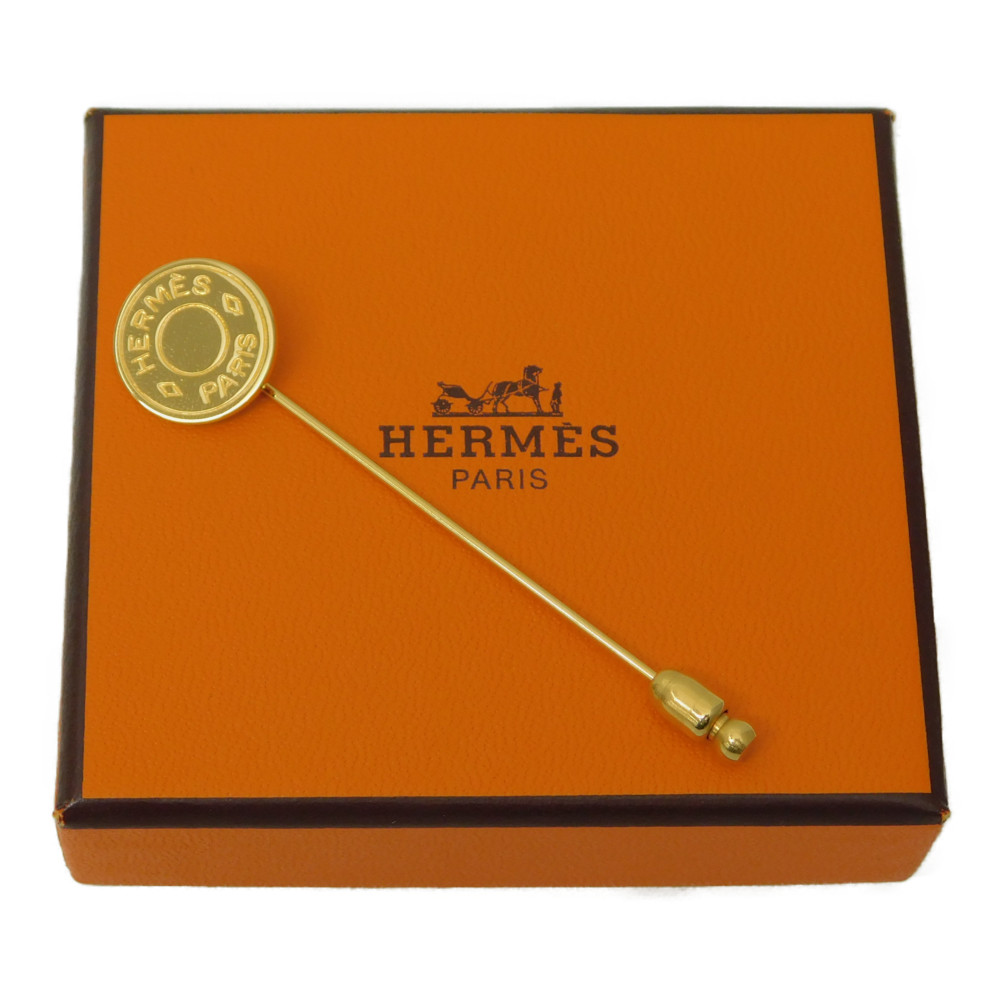 楽天市場】HERMES エルメス セリエ ピンブローチ ゴールド ラウンド 円