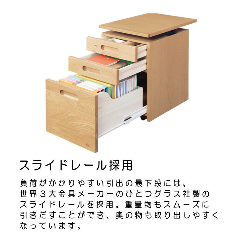 楽天市場】浜本工芸 安心の日本製 学習デスク学習机 袖 ワゴン