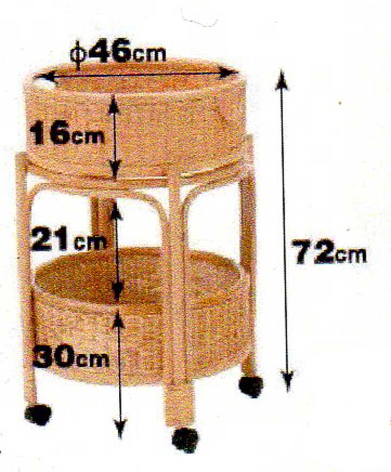 楽天市場】籐2段ランドリー K-2246丸72高 : 籐家具専門店 籐倶屋