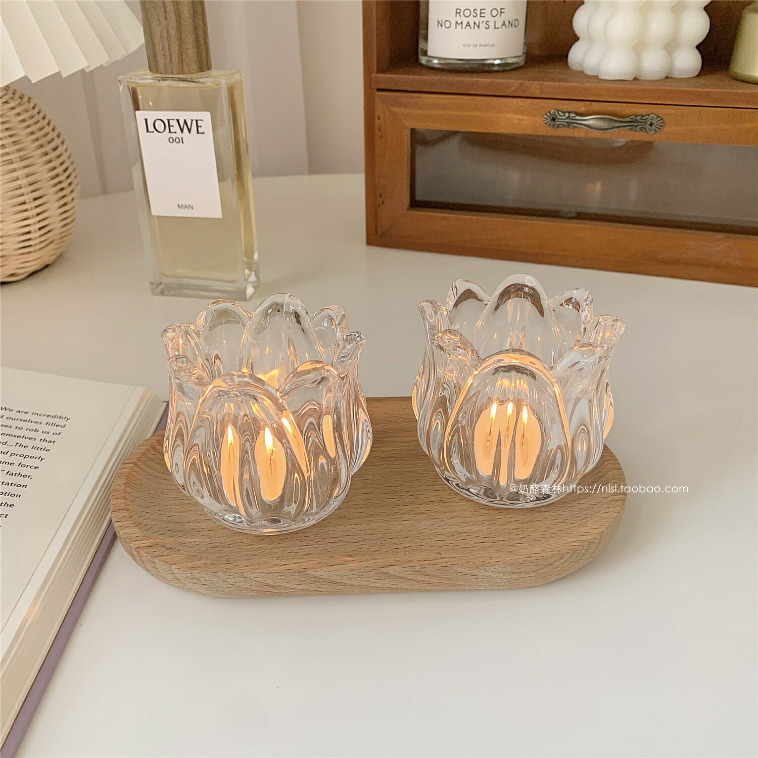 楽天市場】2点セット チューリップ型 花柄 花型 キャンドルホルダー