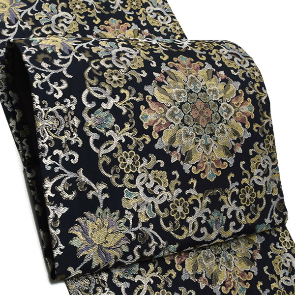 楽天市場】【Prices down4】礼装 袋帯「黒色 宝相華文」未仕立て 正絹