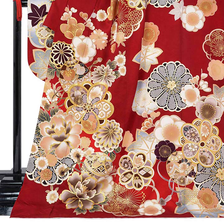 楽天市場】(卒業式応援Point10倍 3/5迄) 未仕立て 振袖 22点セット「赤