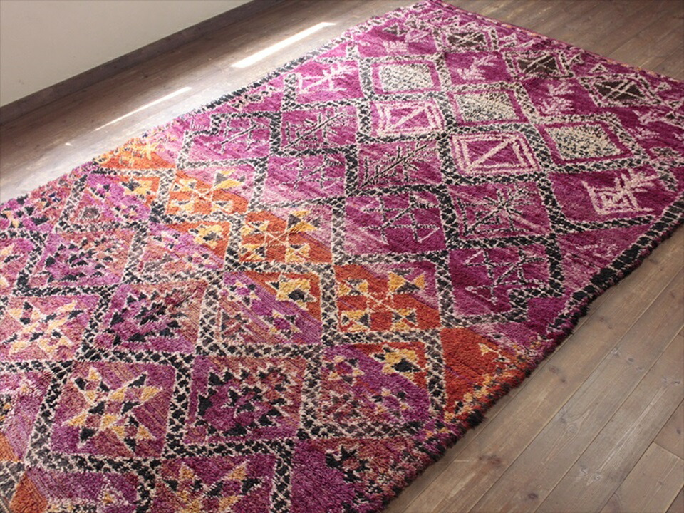 楽天市場】モロッコ Morocco オールドカーペット・エリアラグ298