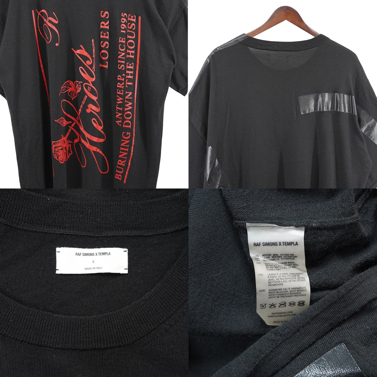 楽天市場】【中古】RAF SIMONS × TEMPLA19AW Heroes rose T-shirt