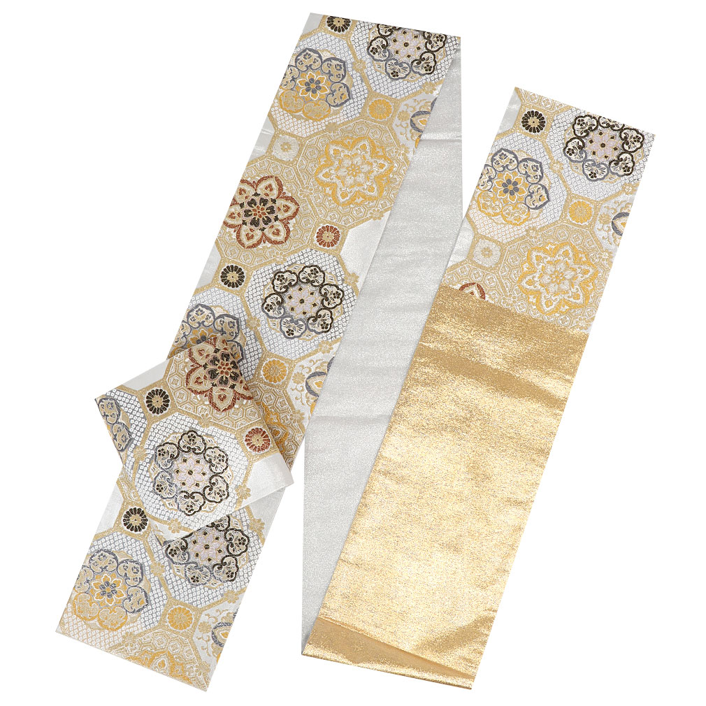 楽天市場】袋帯 振袖用 帯 成人式 シルバー 蜀江 華紋 西陣織 酒井守