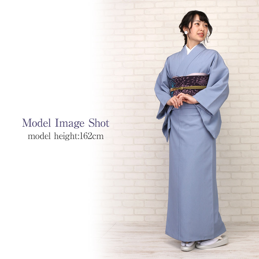 楽天市場】着物 色無地 袷 洗える ヒワ 紫 青藤 淡黄 薄紅 Mサイズ L