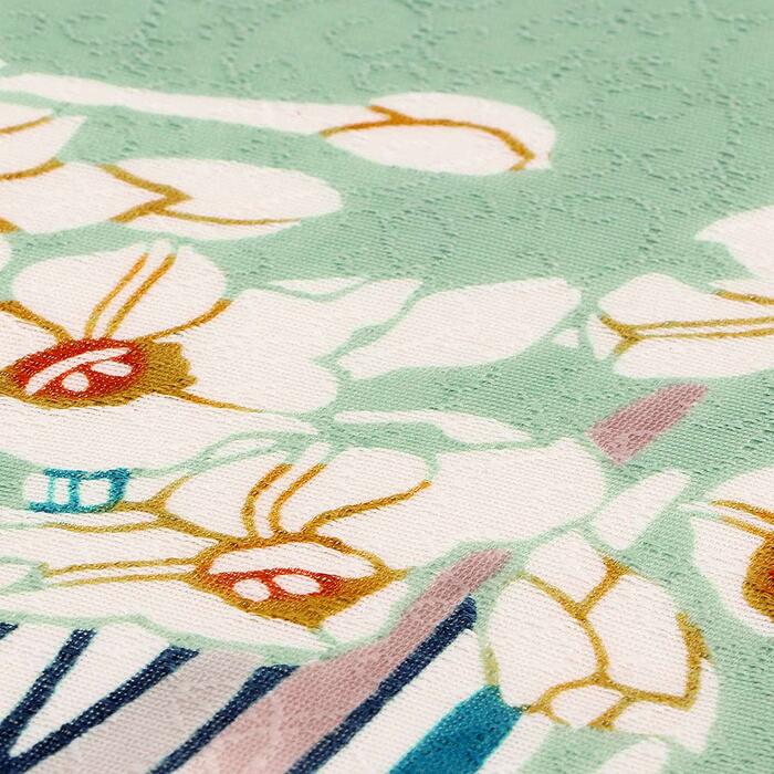 楽天市場】名古屋帯 正絹 九寸 浅葱色 黄緑 白 九寸 帯 ＜水仙