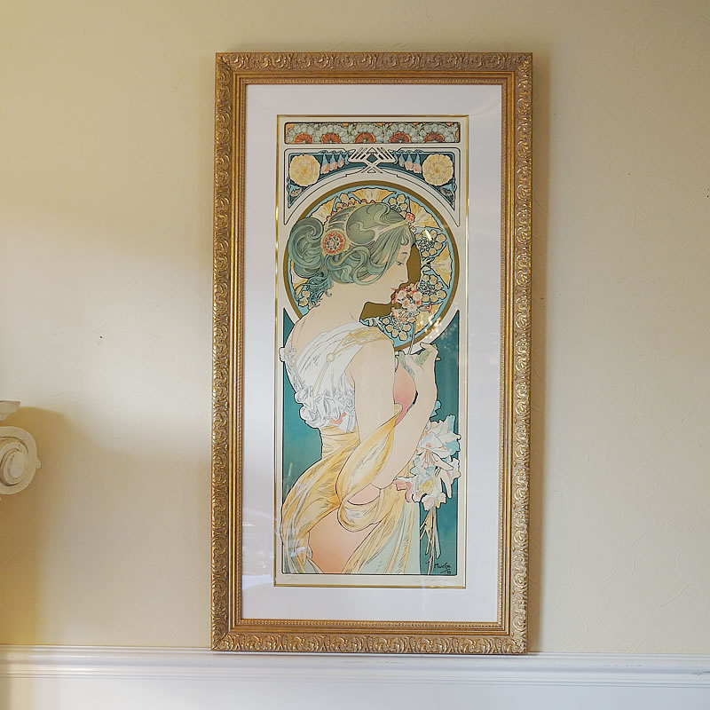 楽天市場】ヴィンテージ アルフォンス ミュシャ画 「 桜草 」 「 羽根