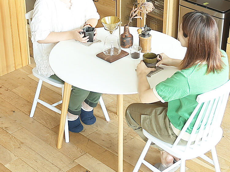 楽天市場】円形ダイニングテーブル Enkel(アンクル) ホワイト 丸