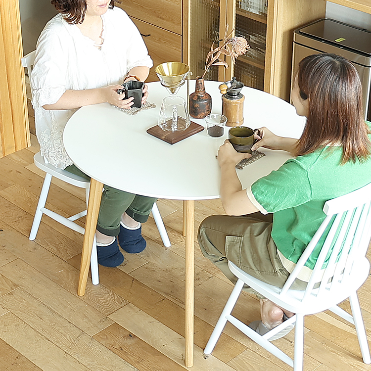 楽天市場】円形ダイニングテーブル Enkel(アンクル) ホワイト 丸