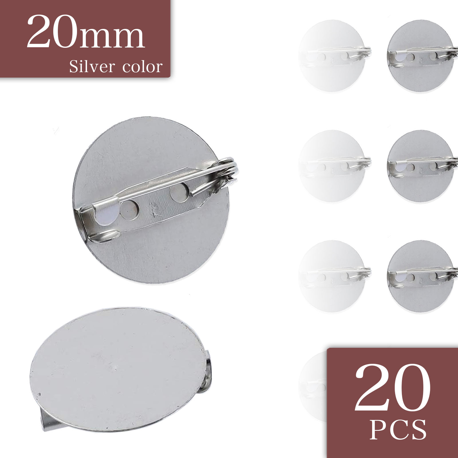 BUNNEY シルバー✖️ゴールド バッジ 21mm ブローチ BUNNEY シルバー