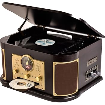 中古】(未使用・未開封品)山善 キュリオム マルチレコードプレーヤー