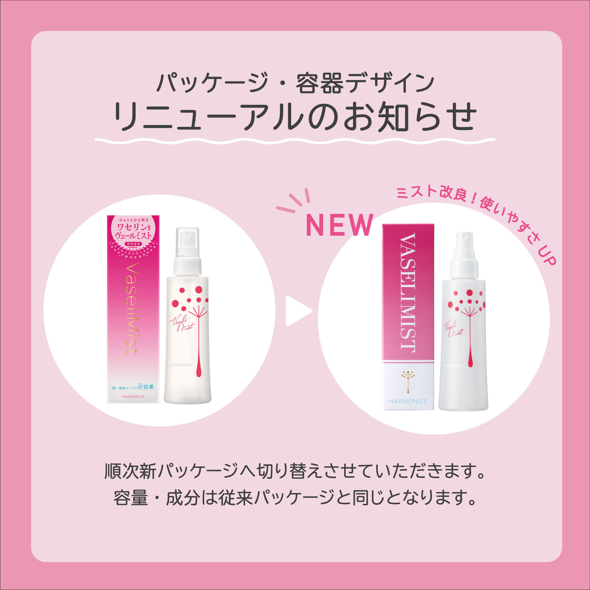 楽天市場】ハーモナイズ ワセリミスト 1本で潤い補給と持続 顔・身体OK