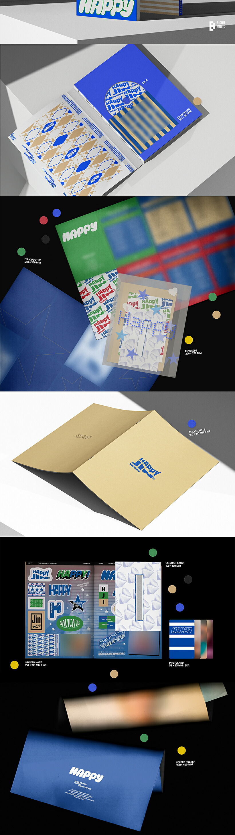 楽天市場】【WEVERSE特典選択】 BTS JIN - HAPPY / アルバム3種セット+