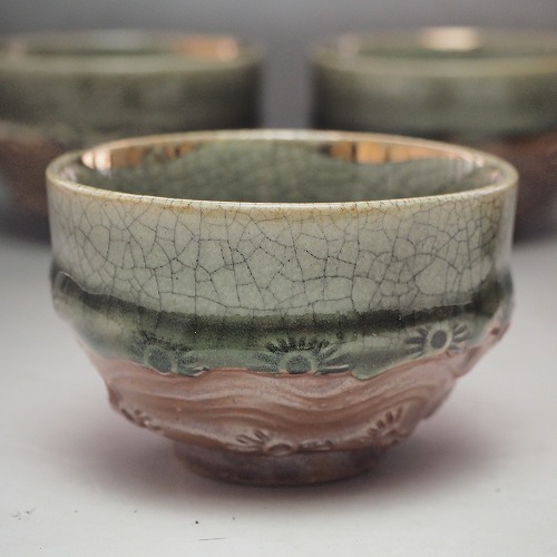 楽天市場】0005 相馬焼の煎茶碗 五客組伝統的工芸品 大堀相馬焼 浪江町