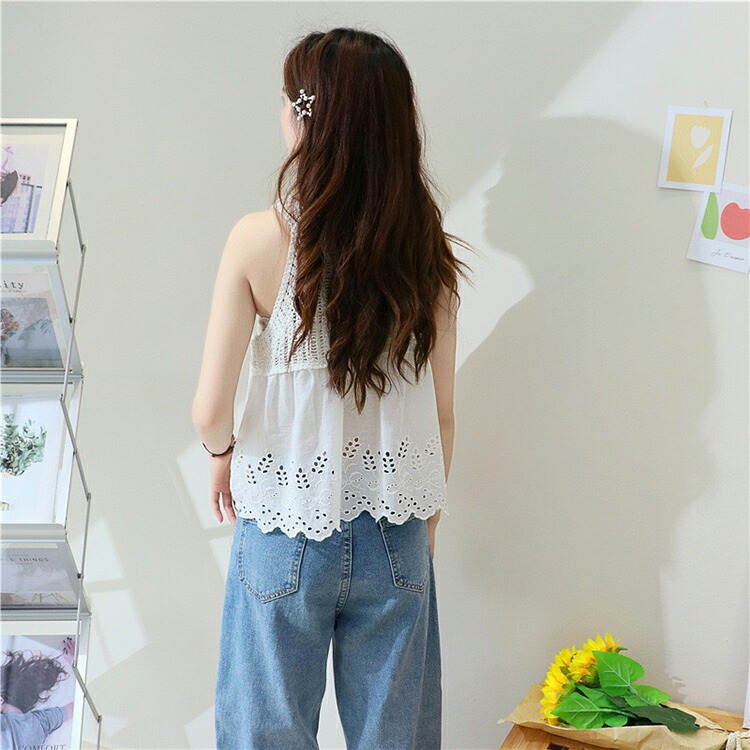 楽天市場】キャミソール レディース ボートネック Vネック 透かし編み