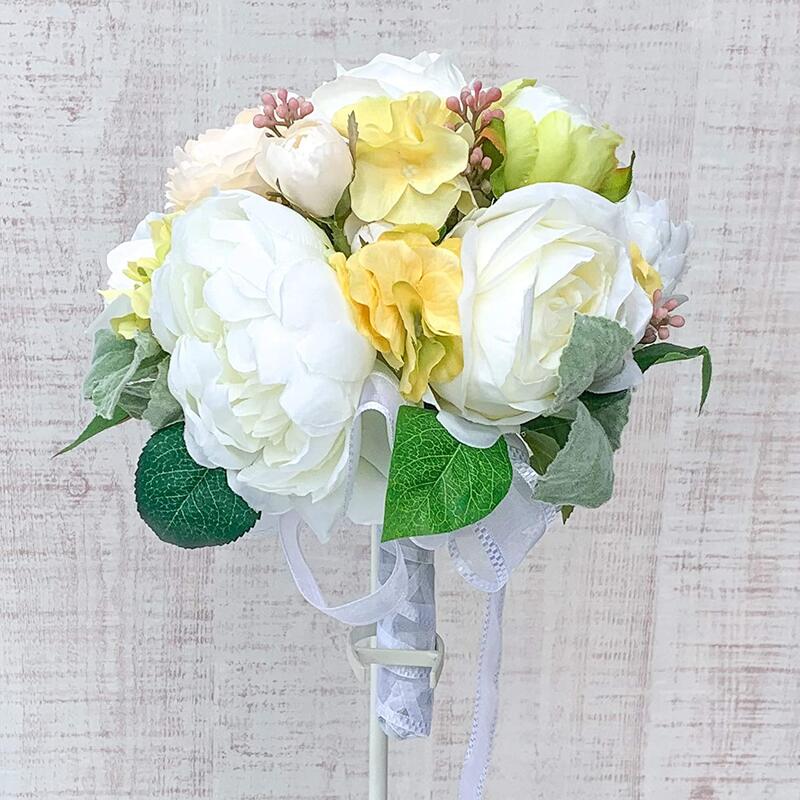 楽天市場】ウェディング ブーケ ホワイトグリーンナチュラル 花冠