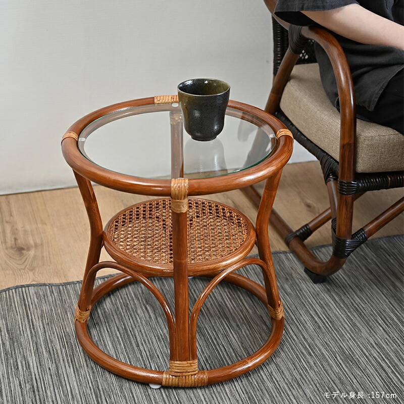 楽天市場】籐家具 : ラタンガラス 付 テーブル T806HR ブラウン