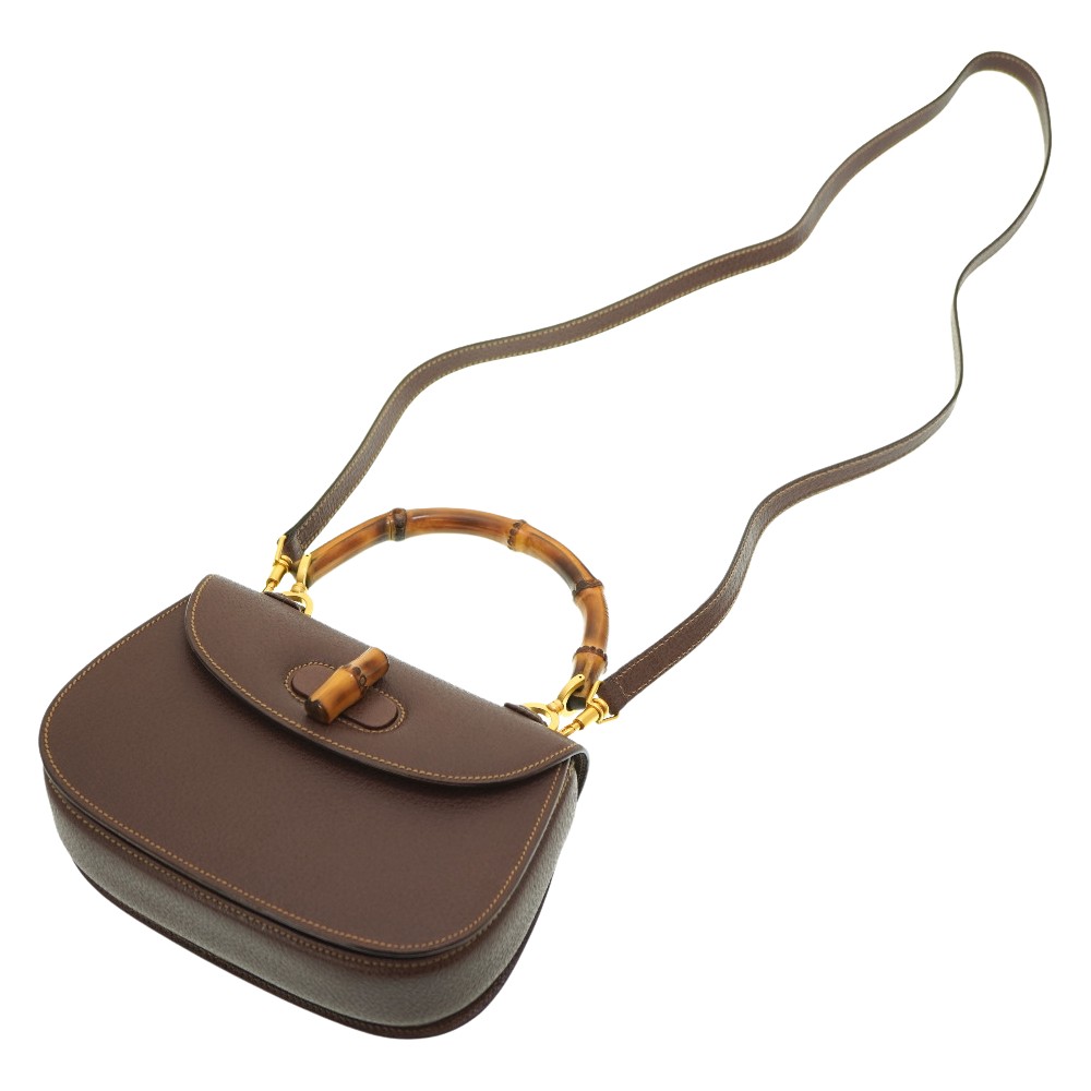 楽天市場】新品同様 グッチ バンブー ショルダー ハンドバッグ レザー