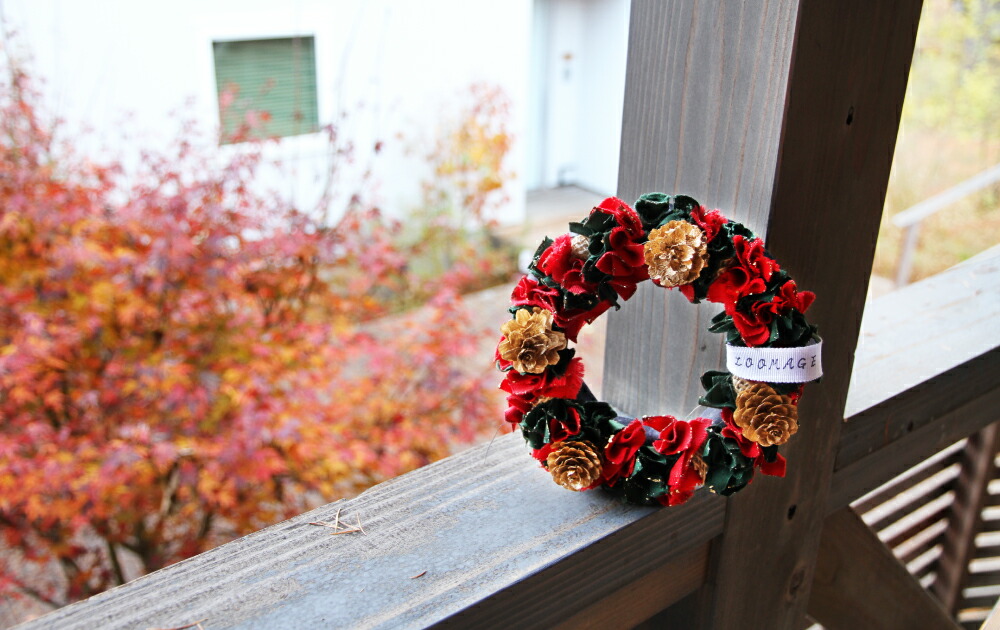 楽天市場】リース クリスマスリース 15cm×15cm 小さめ ミニ 玄関