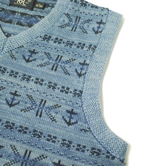 楽天市場】RRL ダブルアールエル インディゴフェアアイルニットベスト