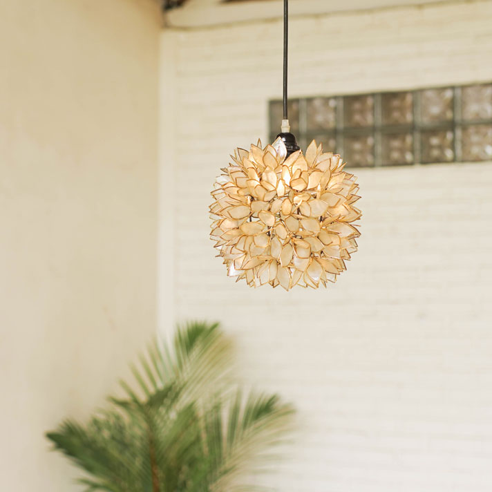 楽天市場】カピスシェル ペンダントライト カピス アジアン バリ