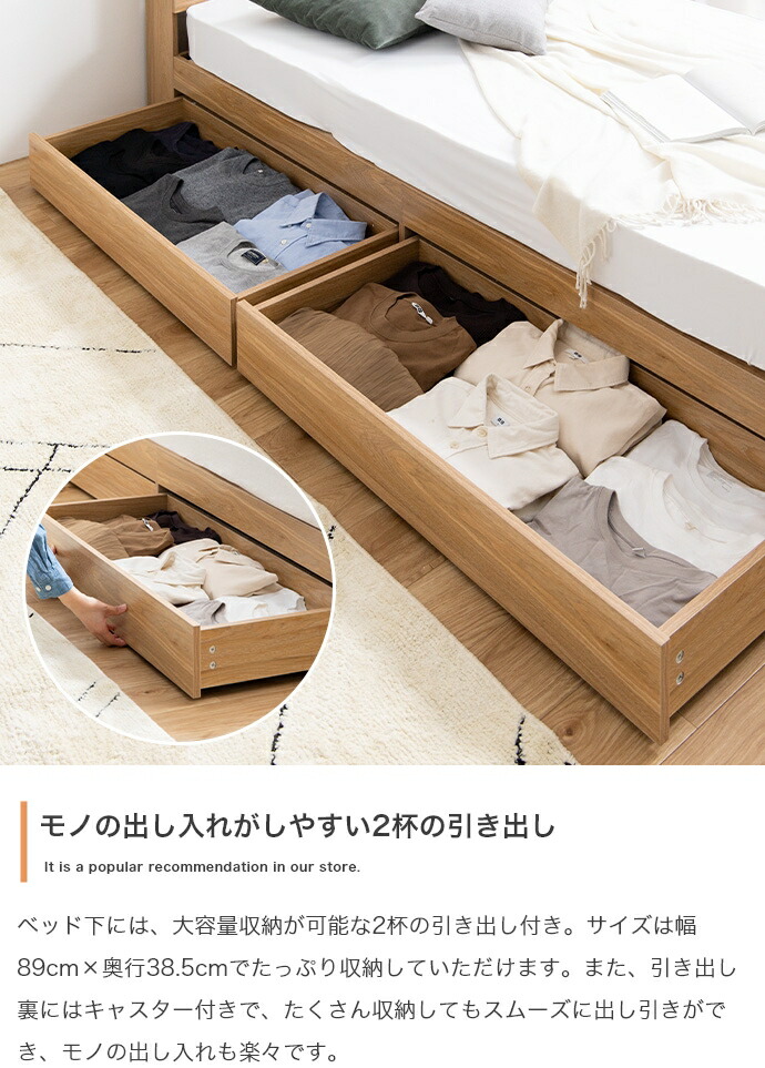 楽天市場】【割引クーポン】 ベッド フレームのみ ダブル 収納 ダブル