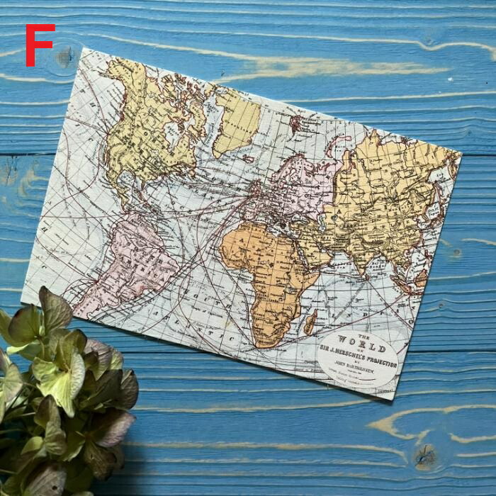 楽天市場】CAVALLINI & CO ポストカード 世界地図 ヴィンテージ