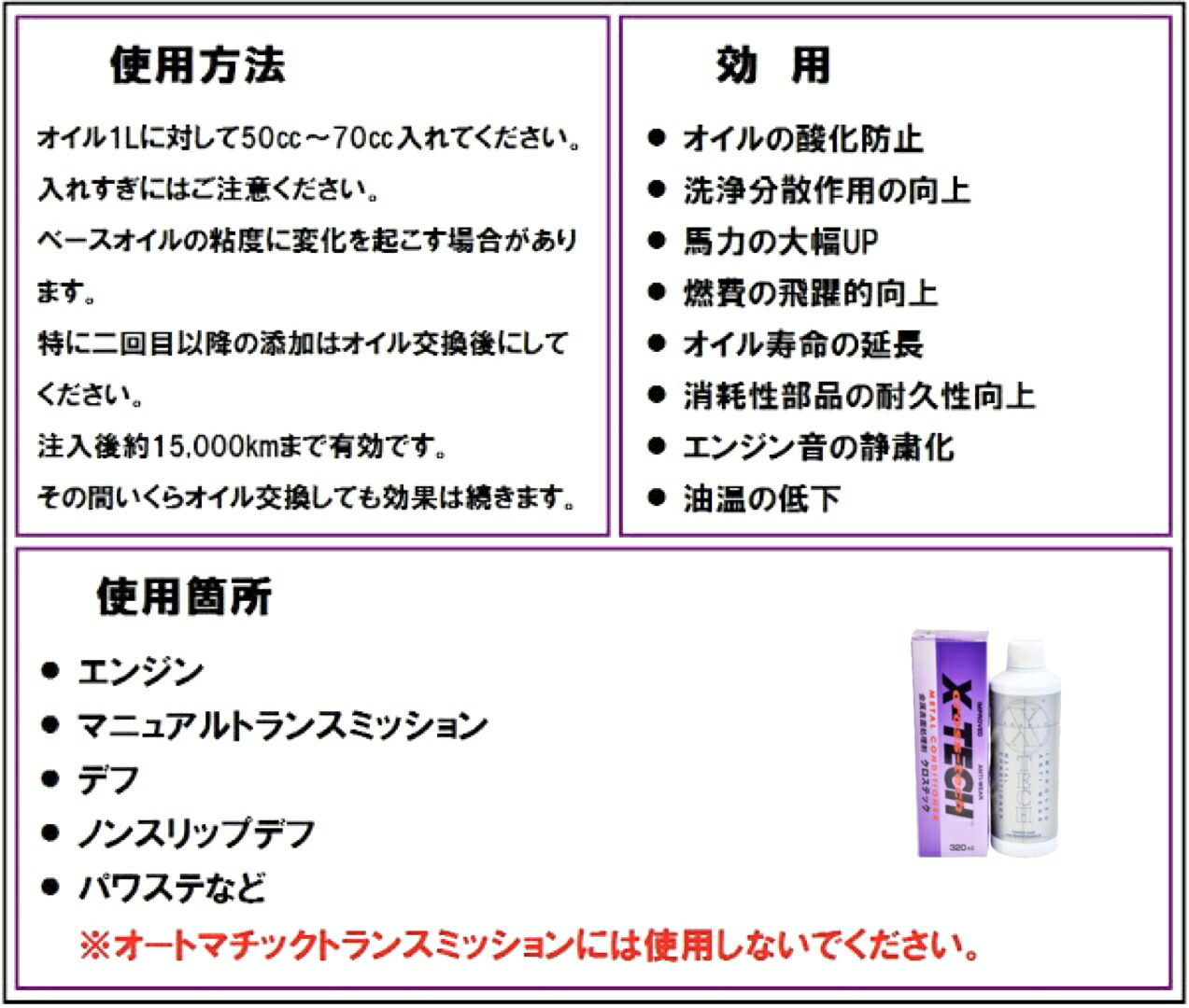 楽天市場】金属表面処理剤 エンジン ミッション デファレンシャル 添加