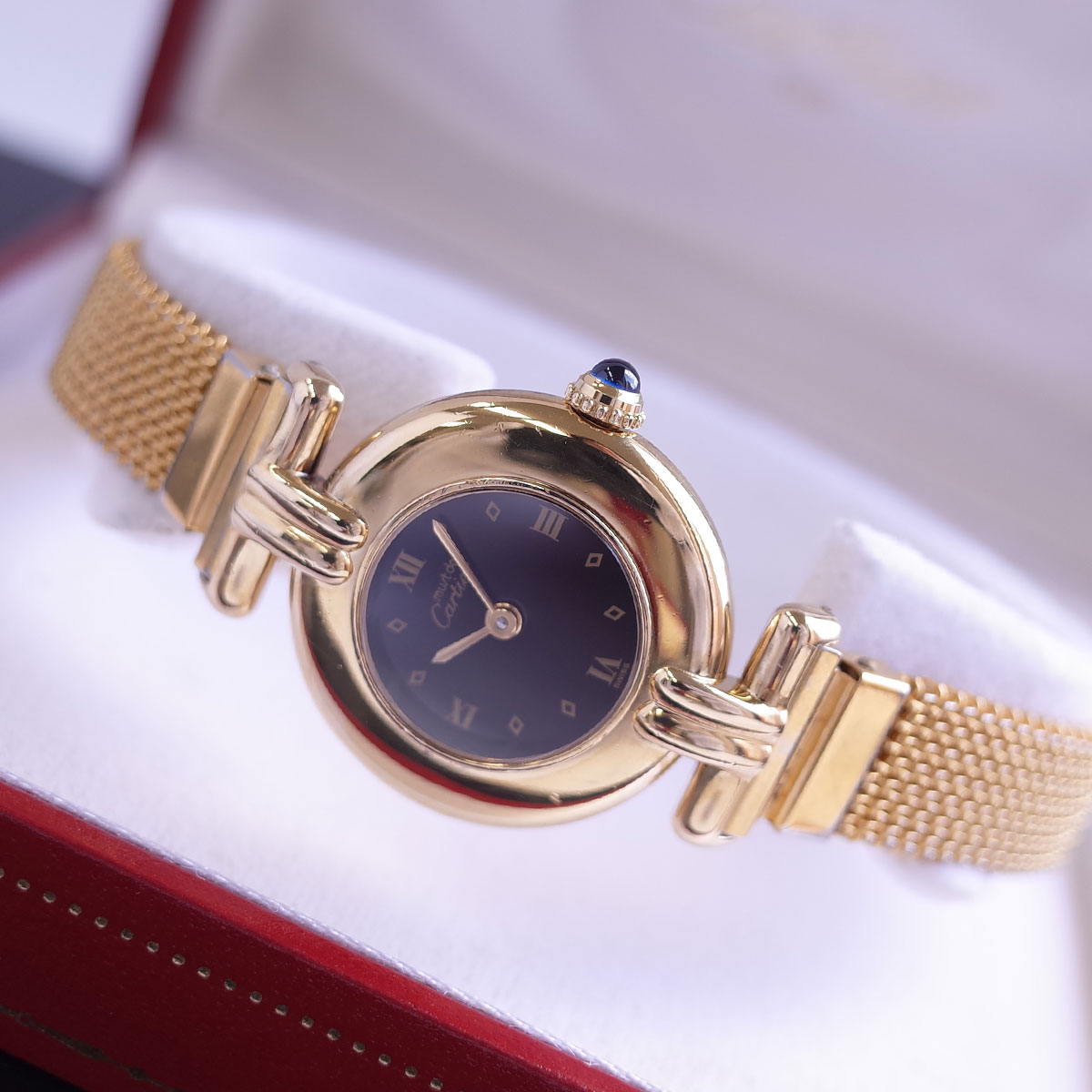 楽天市場】カルティエ マストコリゼ 黒文字盤 ヴェルメイユ