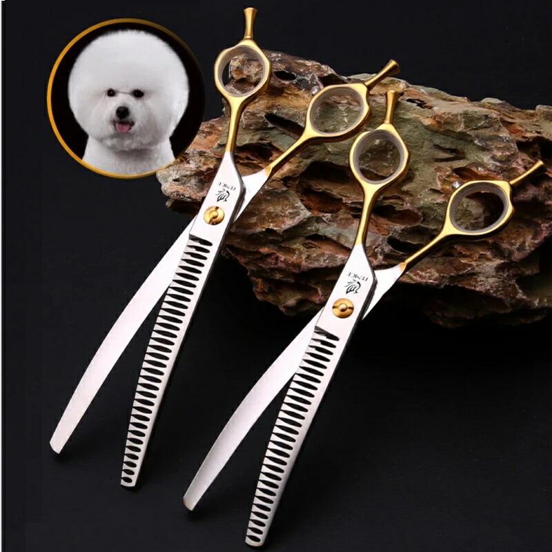 切れ味と抜け感の良い理美容師プロ用セニングシザーすきバサミ☆犬