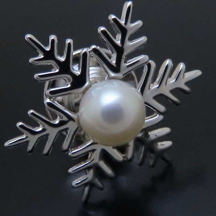 楽天市場】MIKIMOTO ミキモト ピン ブローチ 雪の結晶モチーフ パール