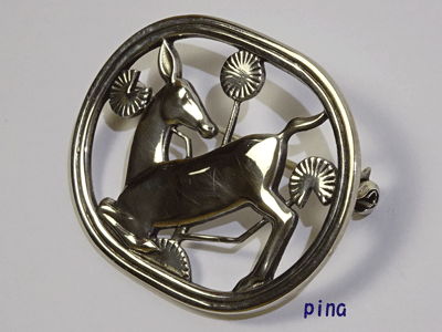 楽天市場】ジョージジェンセン ブローチ256 鹿モチーフ 送料込み