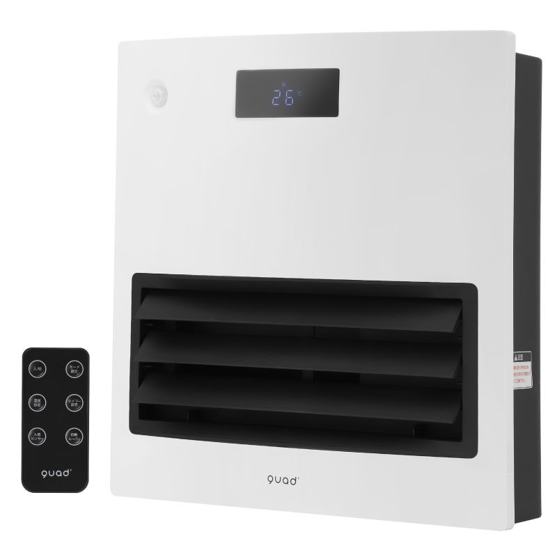 楽天市場】【QUADS公式】 自動ルーバー セラミックヒーター 大風量