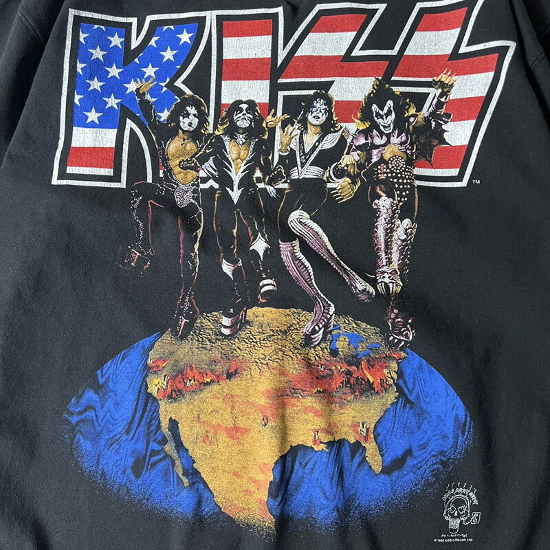 楽天市場】90s KISS オフィシャル 1996 ワールド ツアー プリント 半袖