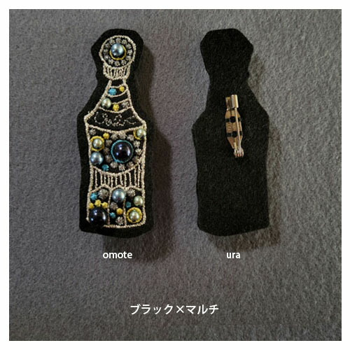 楽天市場】［刺繍ブローチ］パールビーズ 香水瓶Made in japan刺繍