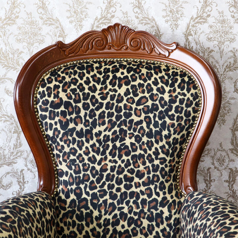 楽天市場】ポイント5倍SALEイタリア製 アームチェア レオパード