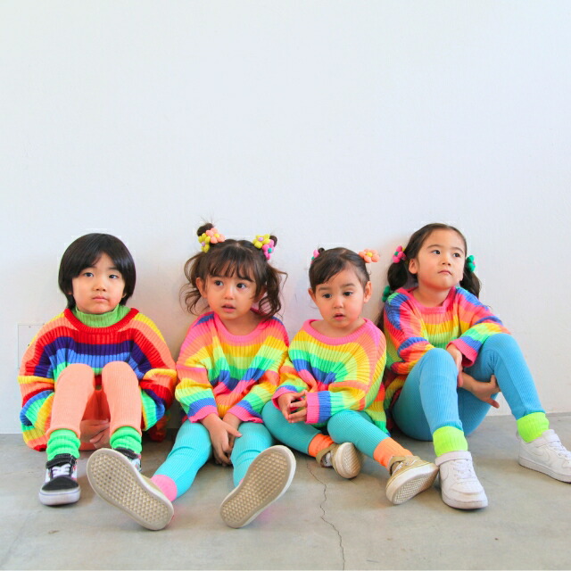 楽天市場】【レインボーニット】キッズ ボーダーニット セーター