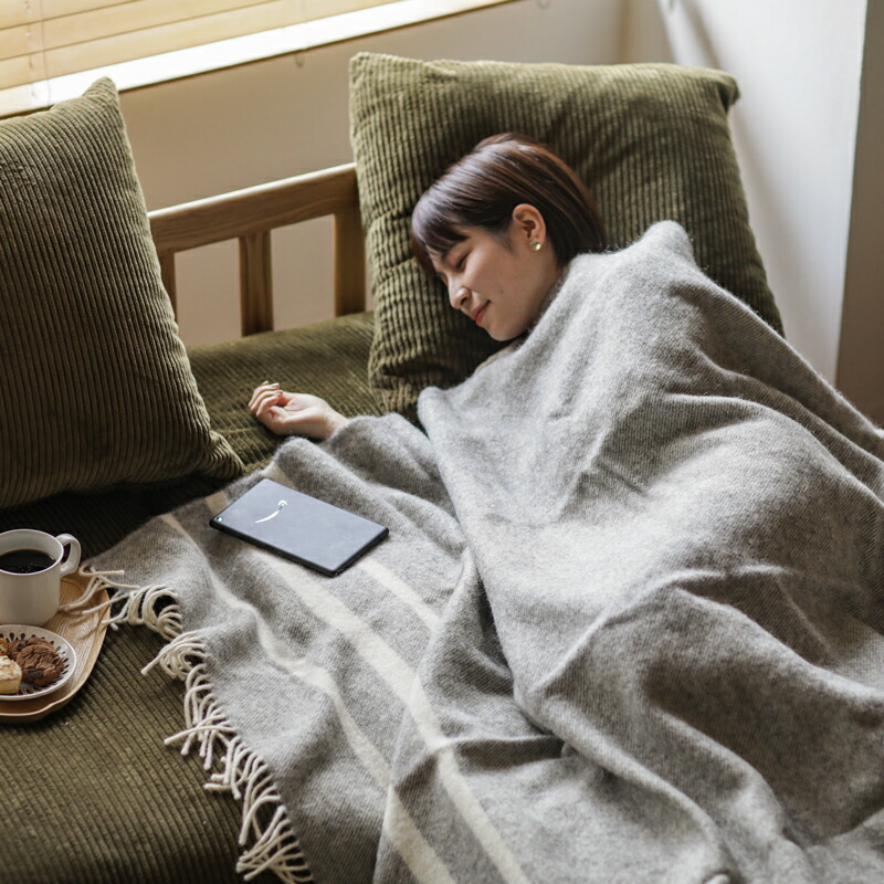 楽天市場】ウール ブランケット Silkeborg ダナーヤ ボーダー 130×200