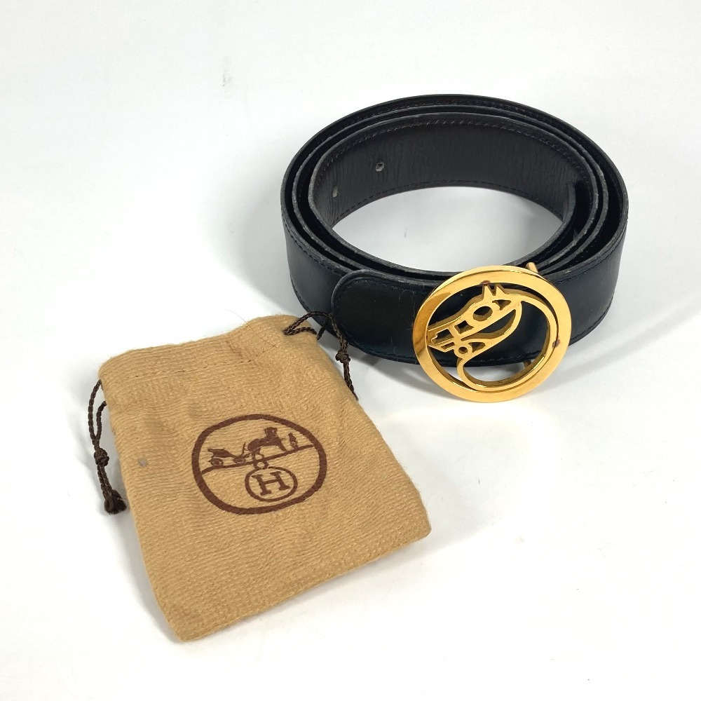 楽天市場】HERMES エルメス シュバル 馬 ロゴ バックル ベルト レザー