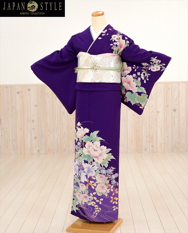 楽天市場】ジャパンスタイル【訪問着レンタル】紫 hw1185【フルセット
