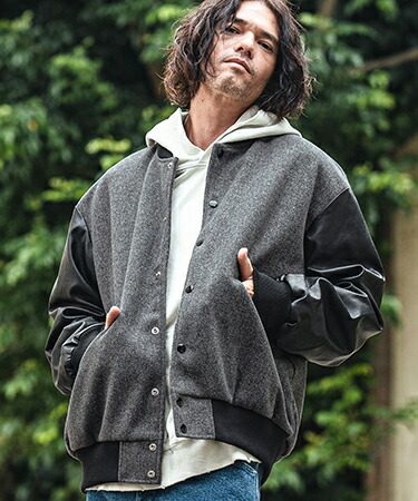 楽天市場】【CAMBIO(カンビオ)】 メルトンPU切り替えルーズシルエット