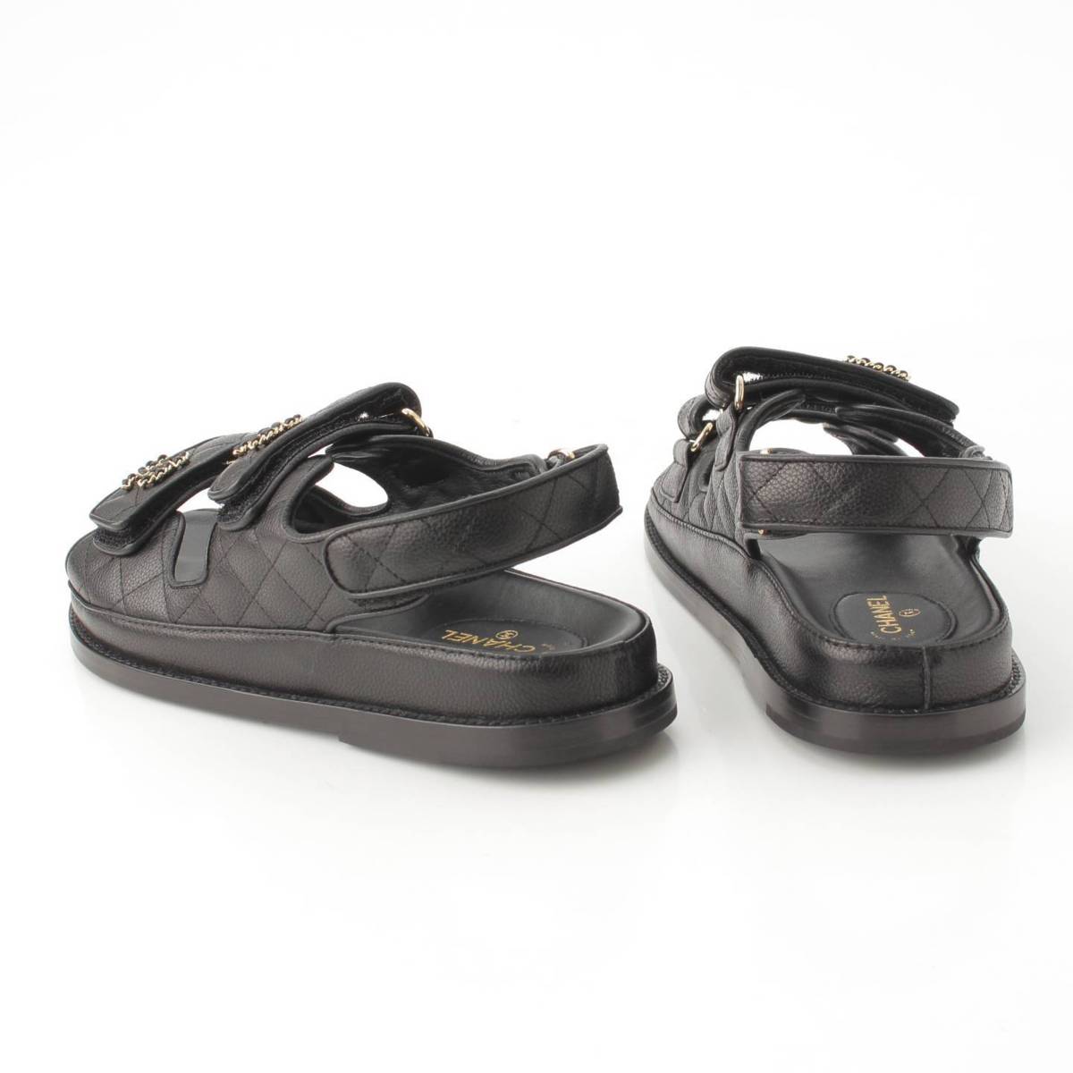 楽天市場】【シャネル】Chanel キャビアスキン フッドヘット サンダル