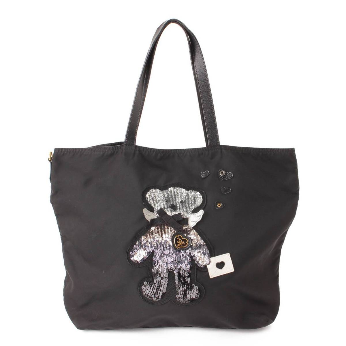 楽天市場】【プラダ】Prada スパンコール ベア ナイロン トートバッグ