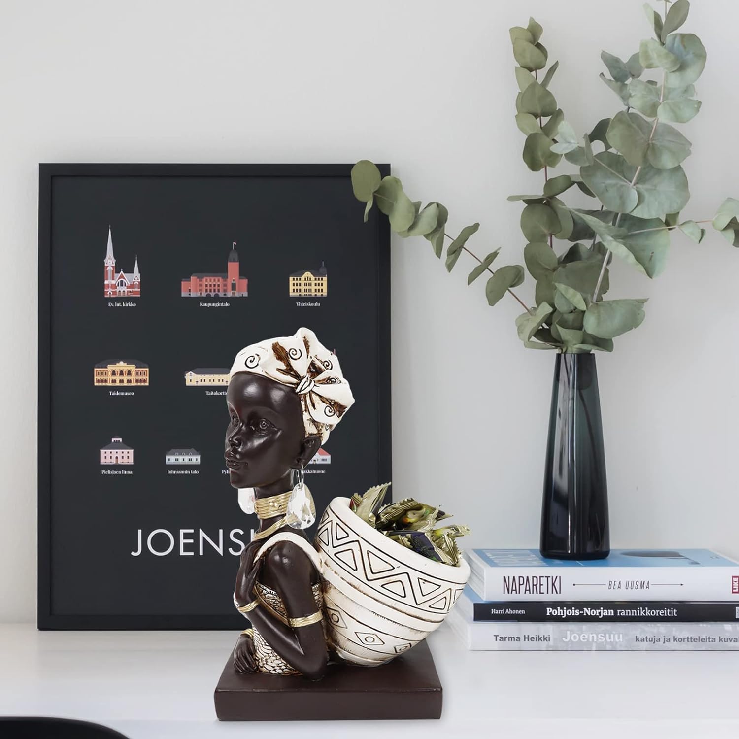 楽天市場】アフリカの女性彫像 リビングルーム彫刻装飾 26cmアフリカの