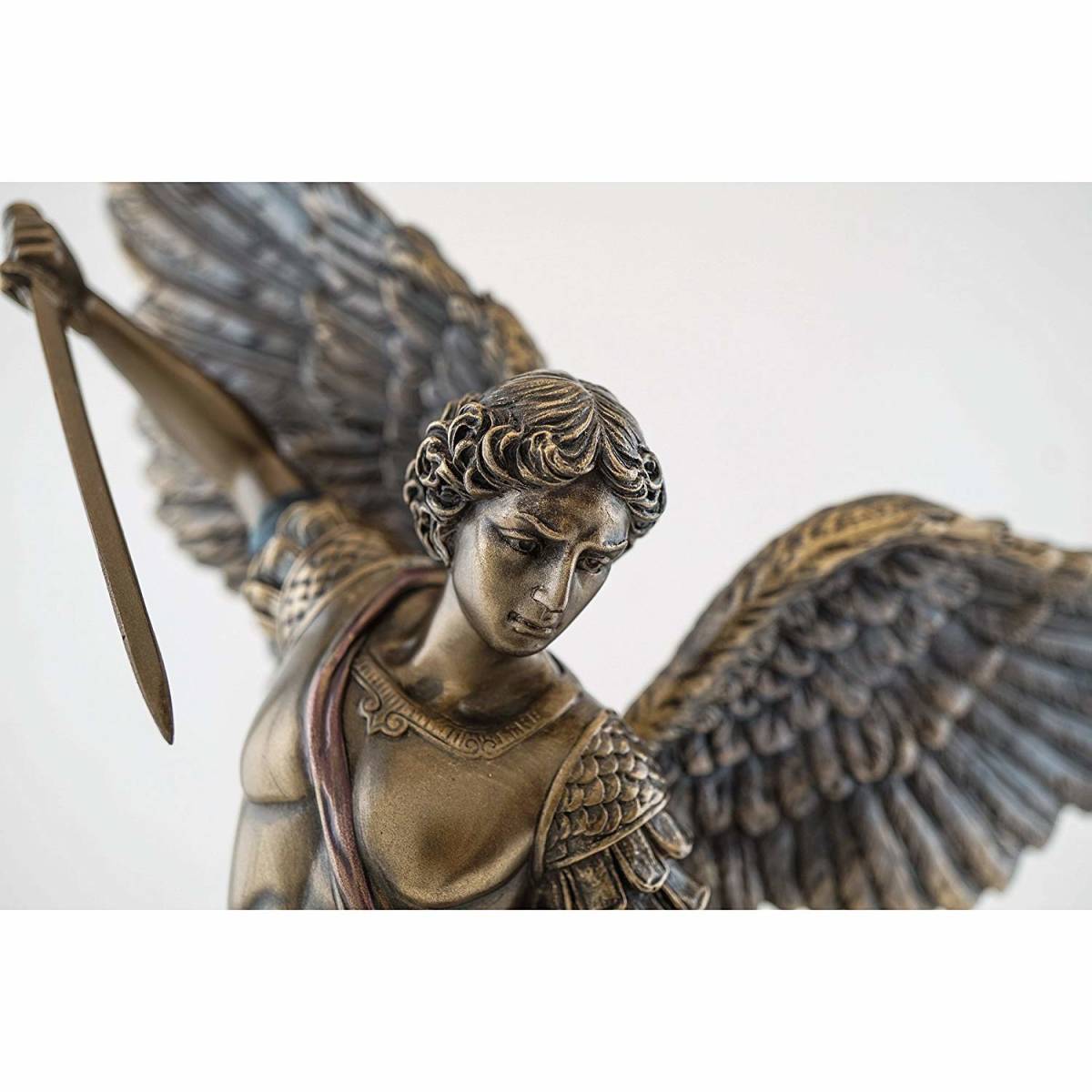 楽天市場】守護天使 大天使ミカエル ブロンズ風 彫像 彫刻/ カトリック