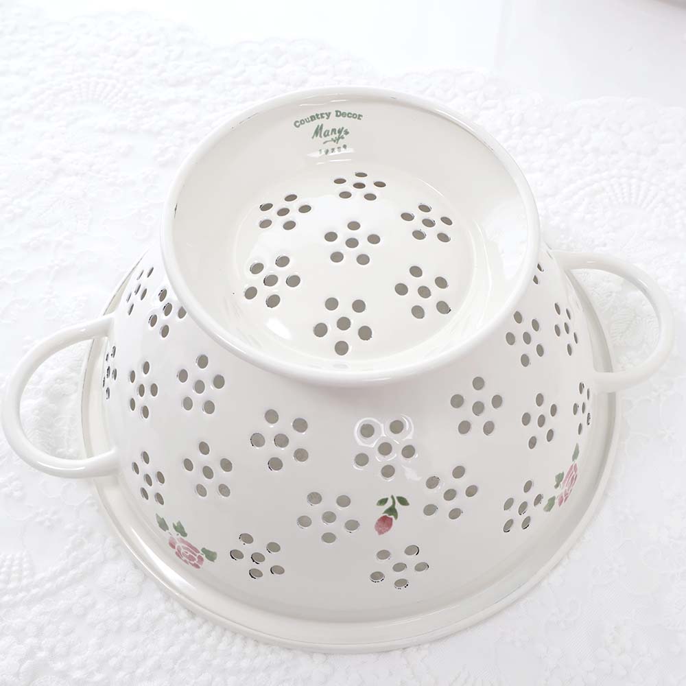 楽天市場】マニー Many ローズ コランダー 琺瑯 ホーロー 調理器具