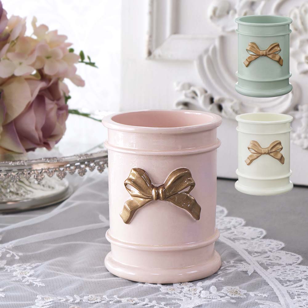 楽天市場】ペン立て ペンスタンド クラシックリボン かわいい おしゃれ